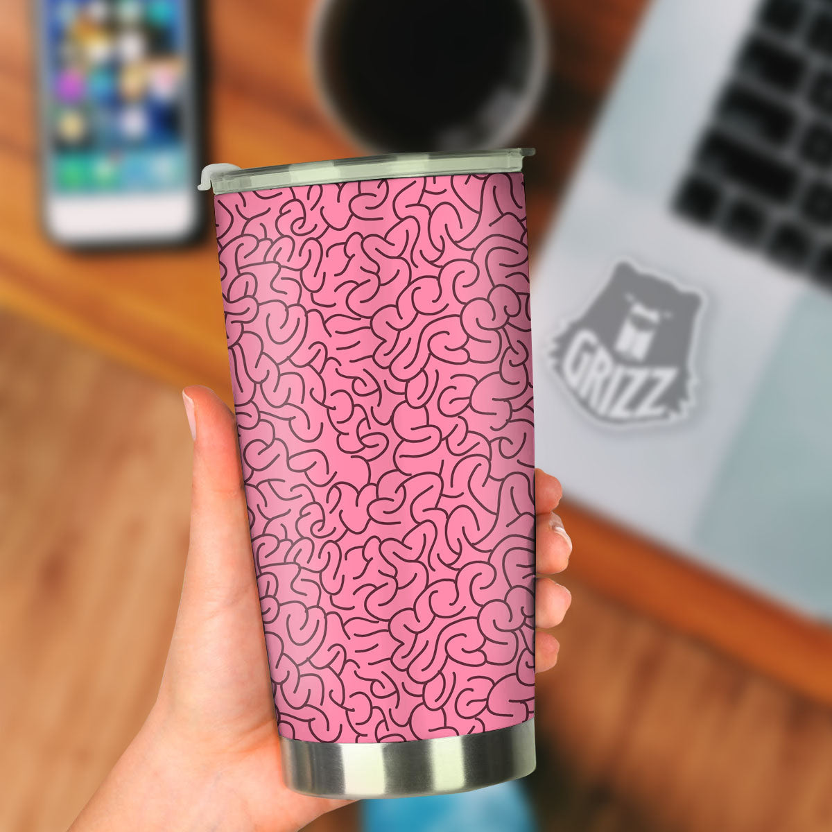 Human Brain Print Pattern Tumbler-grizzshop