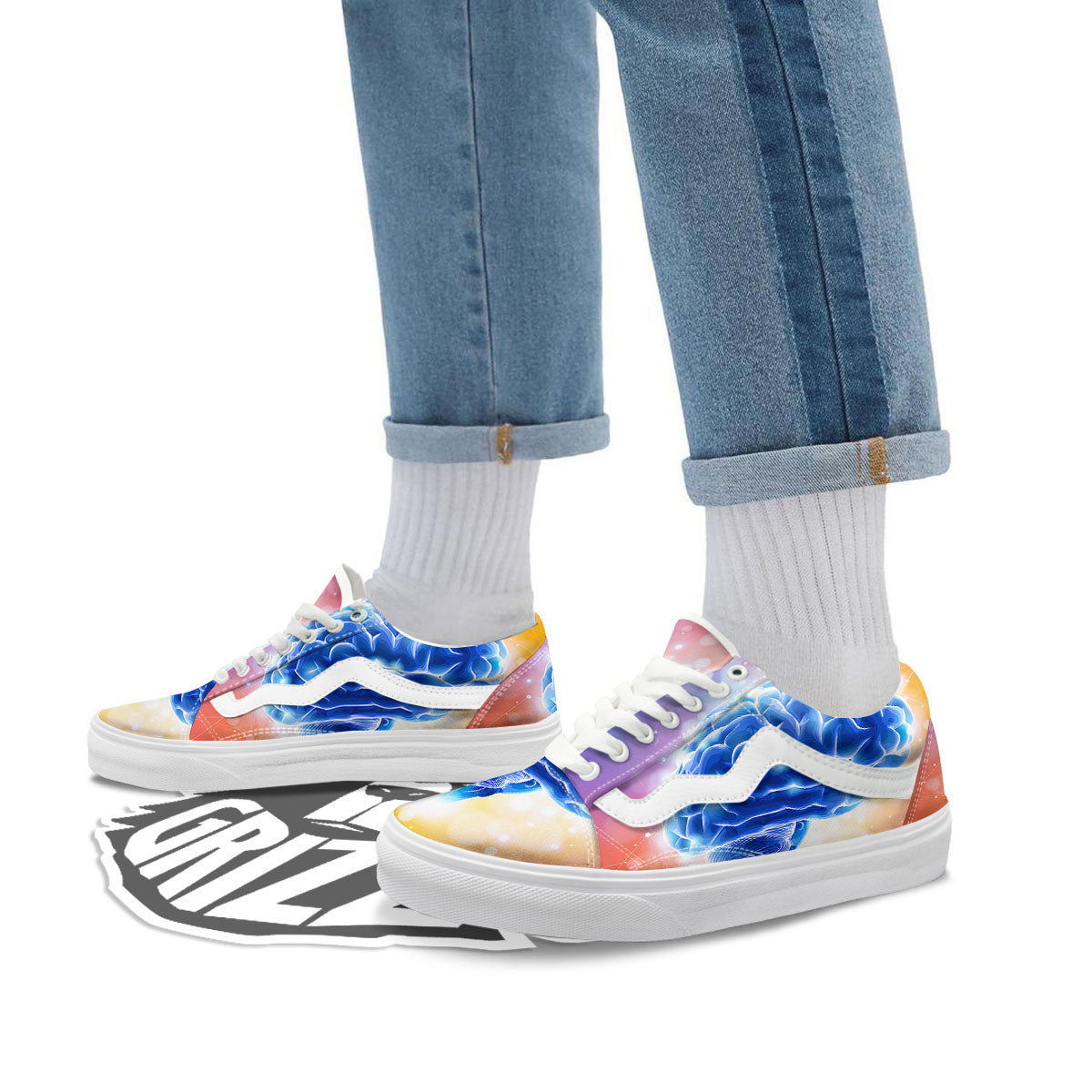 Human Brain Skate Shoes-grizzshop