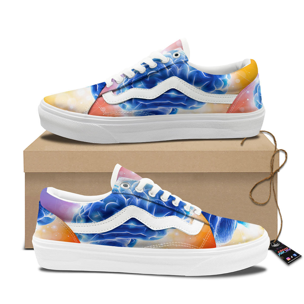 Human Brain Skate Shoes-grizzshop