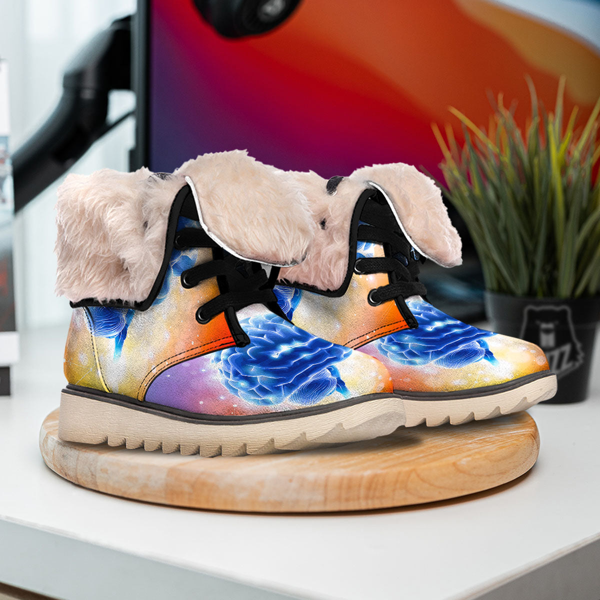 Human Brain Snow Boots-grizzshop