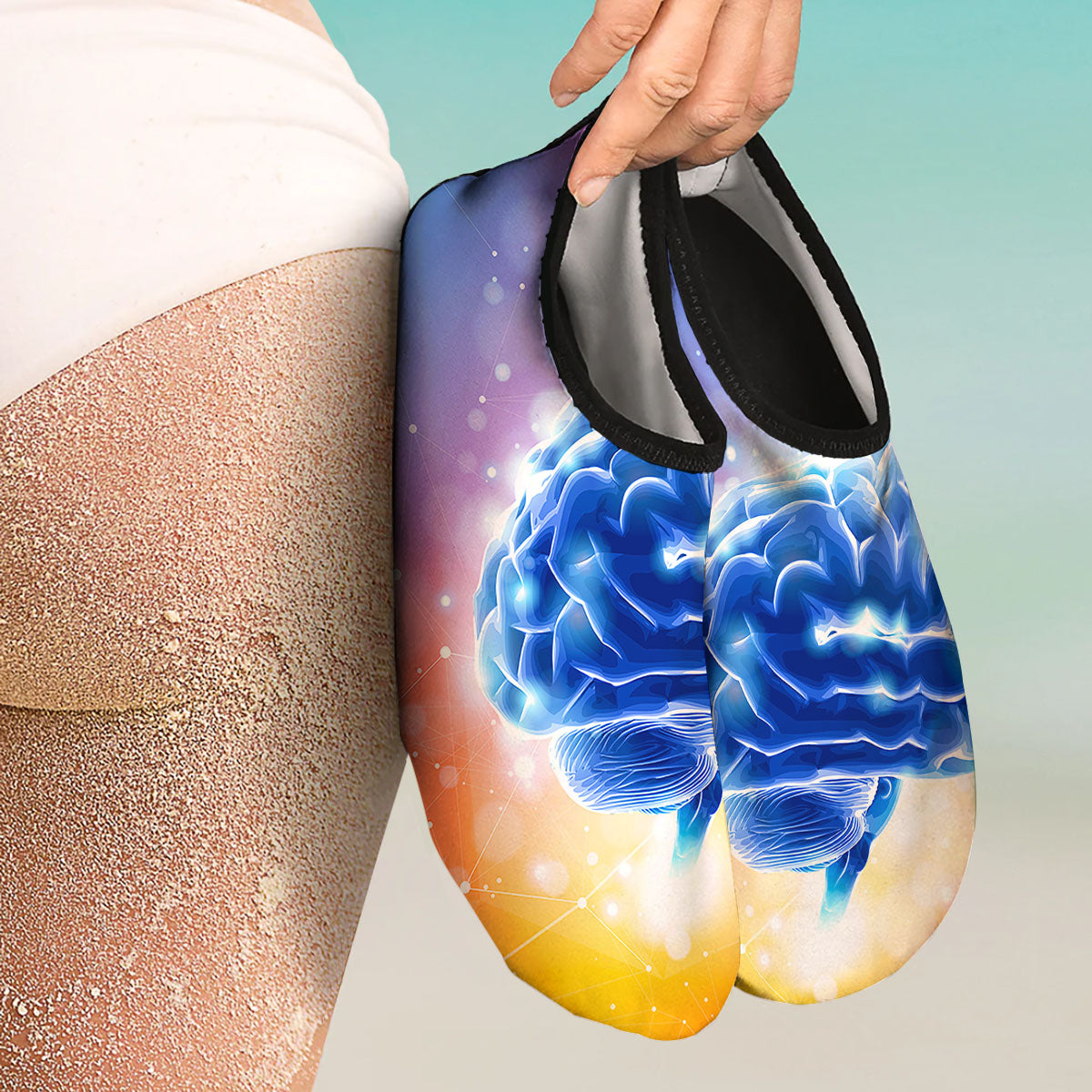 Human Brain Water Shoes-grizzshop