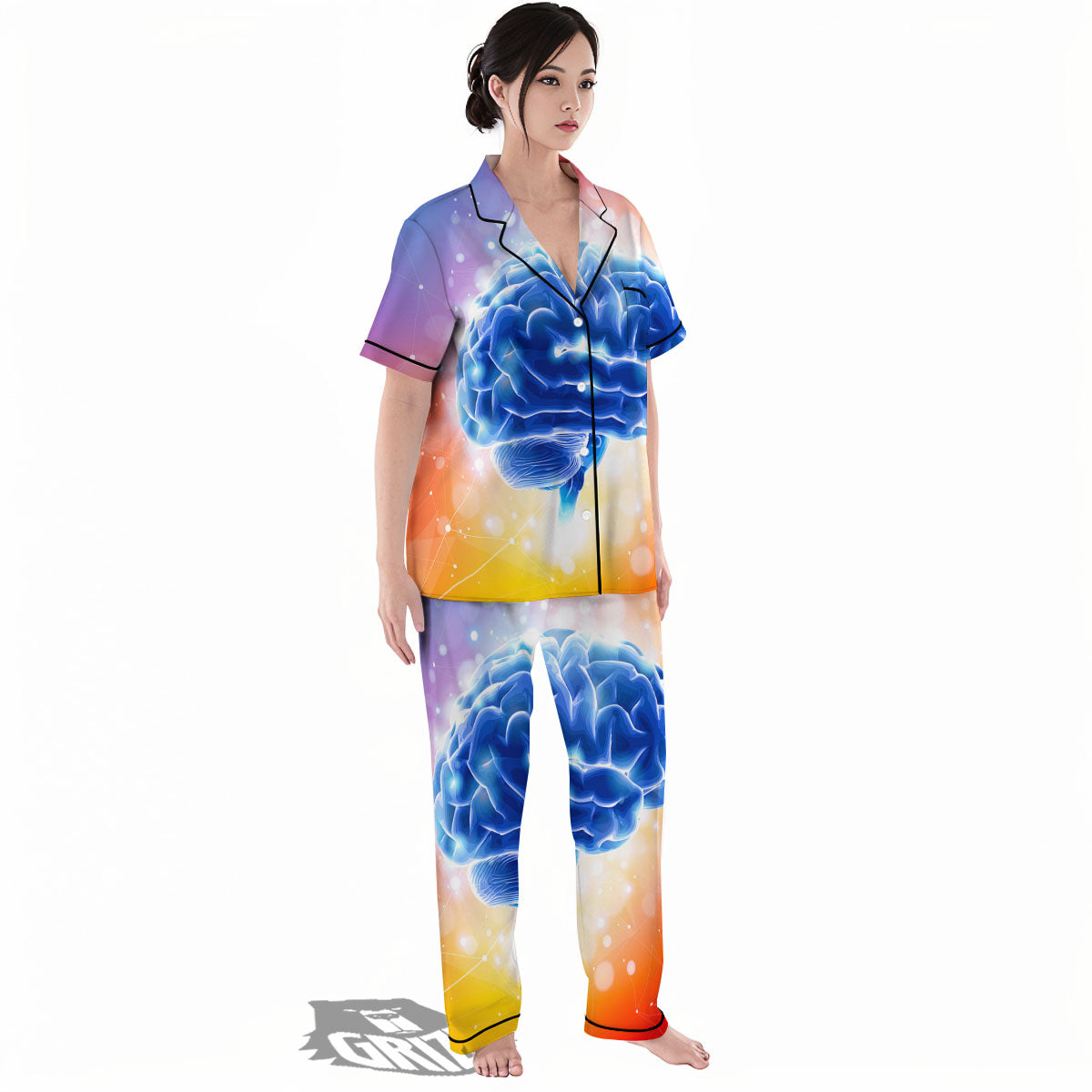 Human Brain Women's Pajamas Set-grizzshop