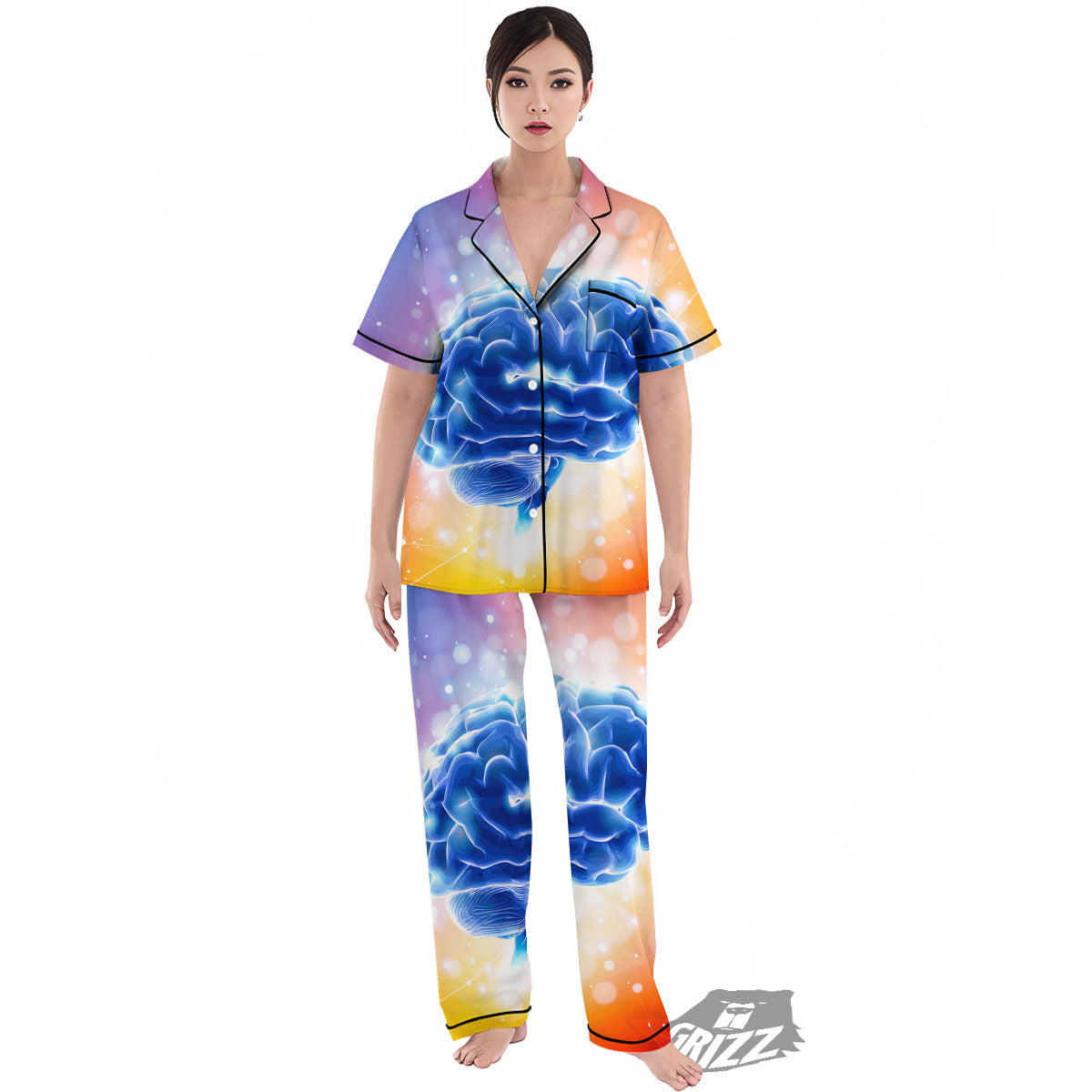 Human Brain Women's Pajamas Set-grizzshop