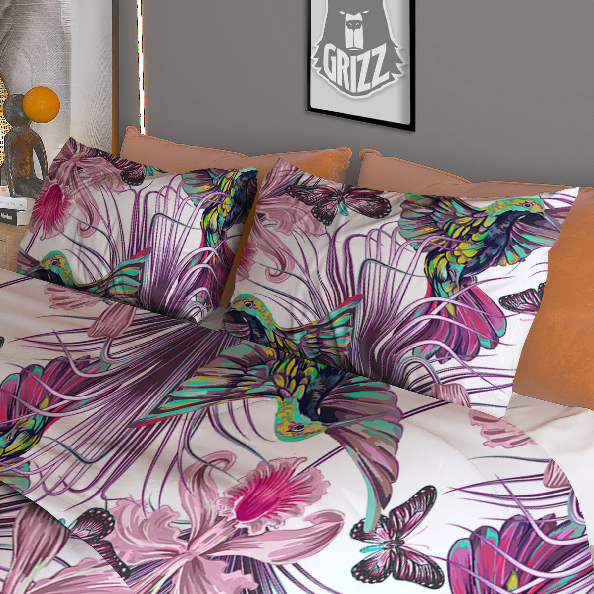 Horse Watercolor Print Pattern Duvet Cover Bedding Set