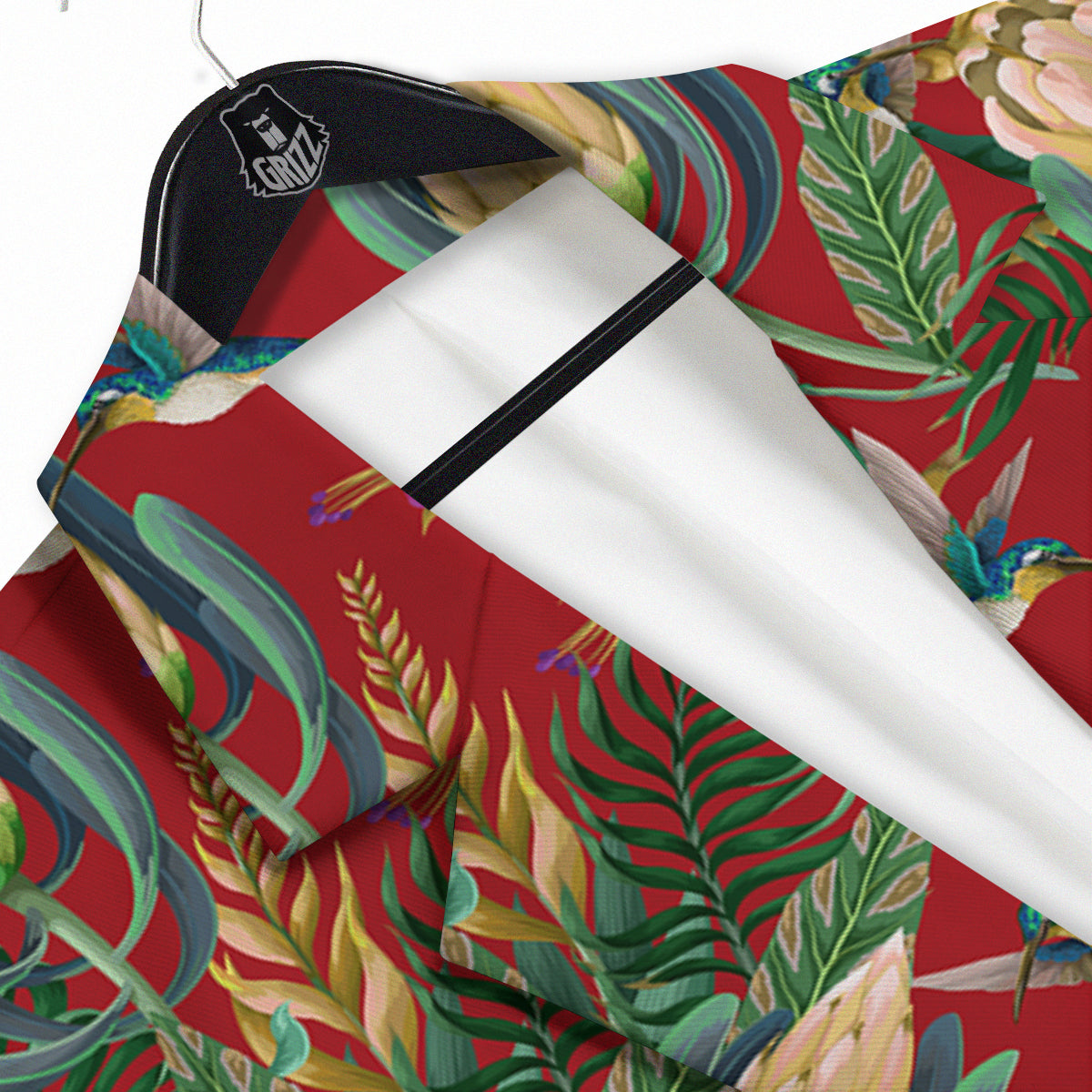 Hummingbird And Wild Flowers Print Pattern Men's Sport Coat-grizzshop