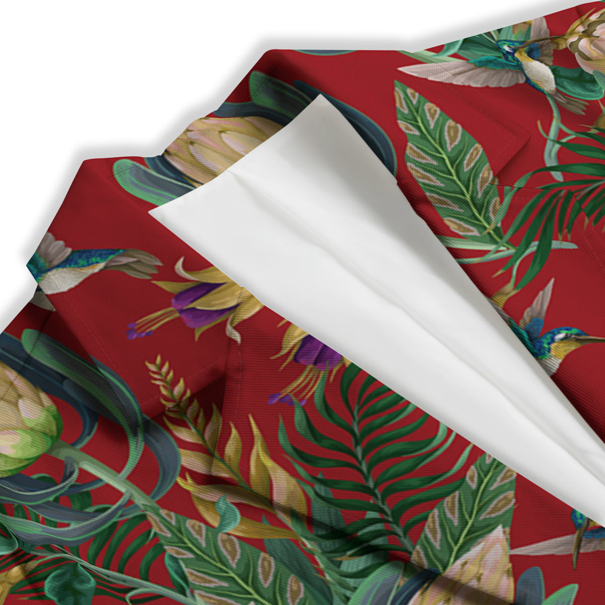 Hummingbird And Wild Flowers Print Pattern Women's Blazer-grizzshop