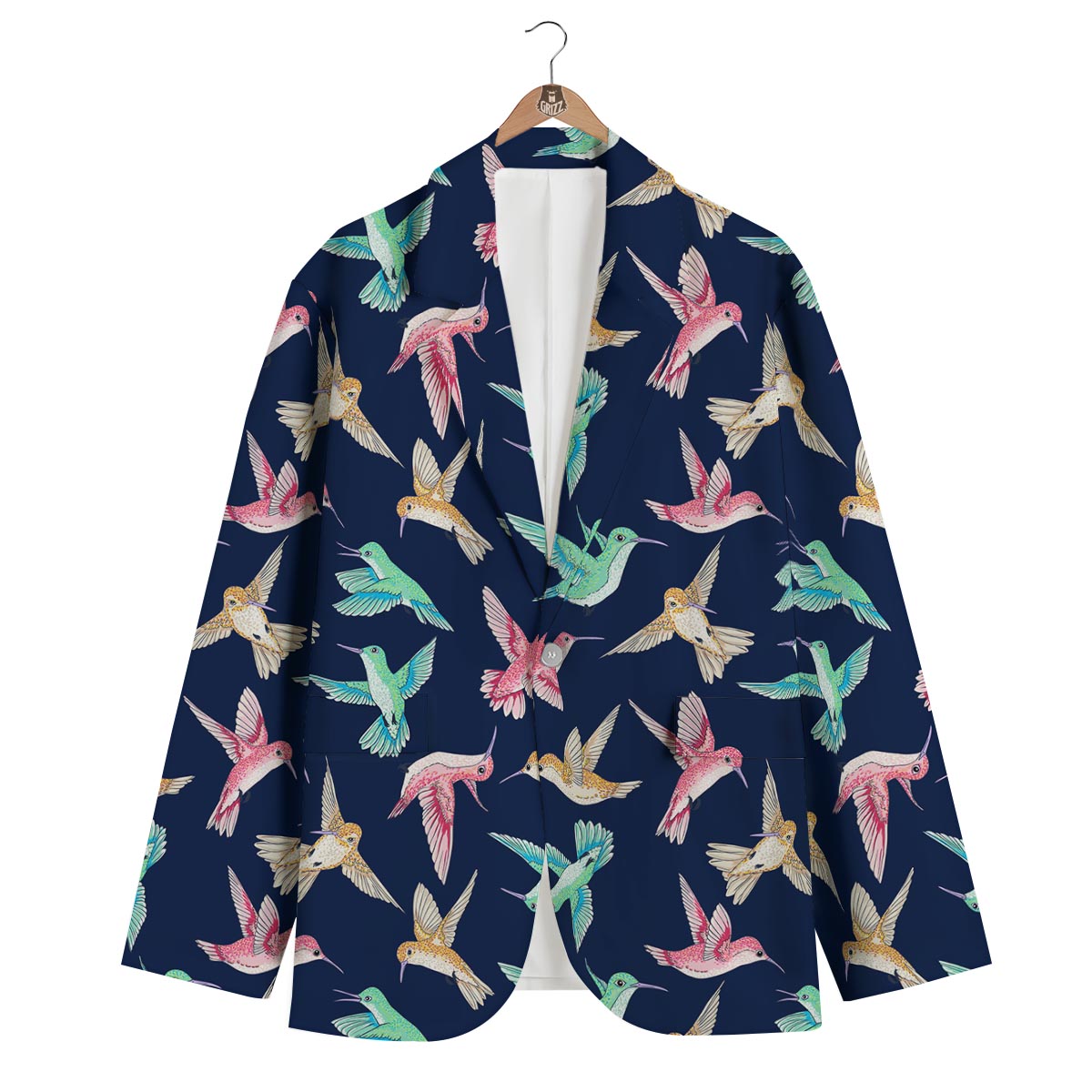 Hummingbird Colorful Men's Blazer-grizzshop