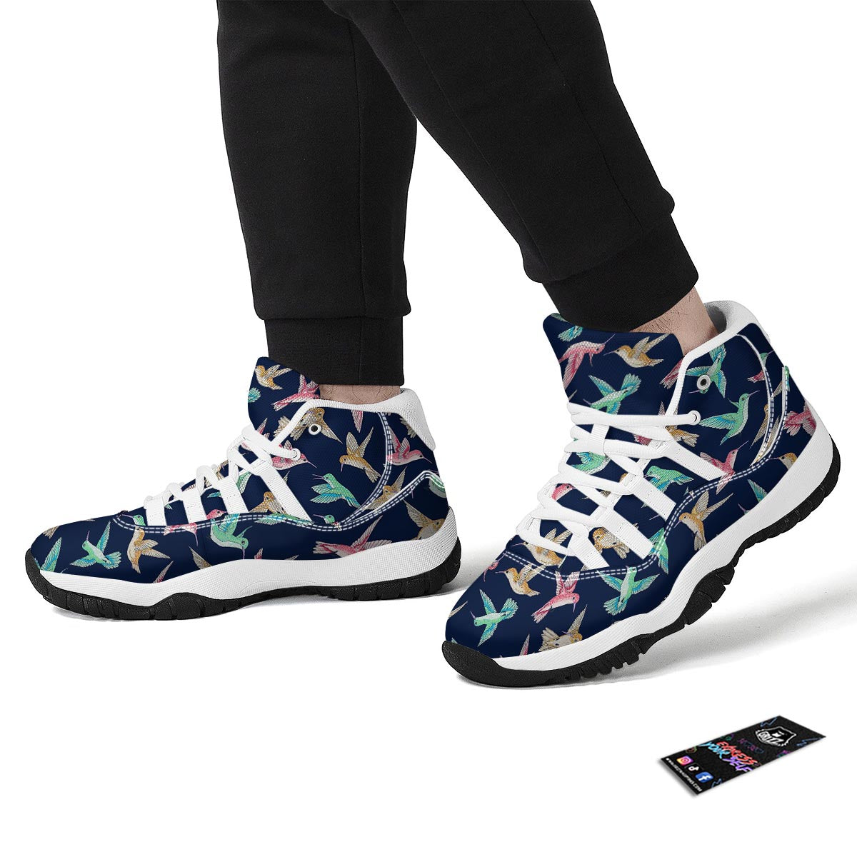 Hummingbird Colorful White Bball Shoes-grizzshop