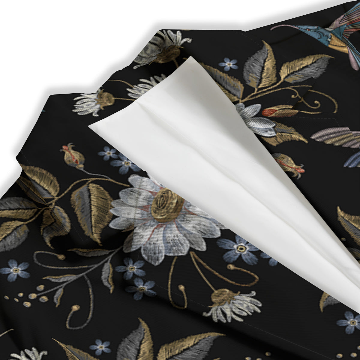 Hummingbird Floral Vintage Print Pattern Women's Blazer-grizzshop