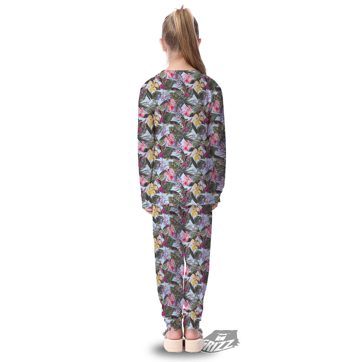 Hummingbird Tropical Print Pattern Kid's Pajamas-grizzshop