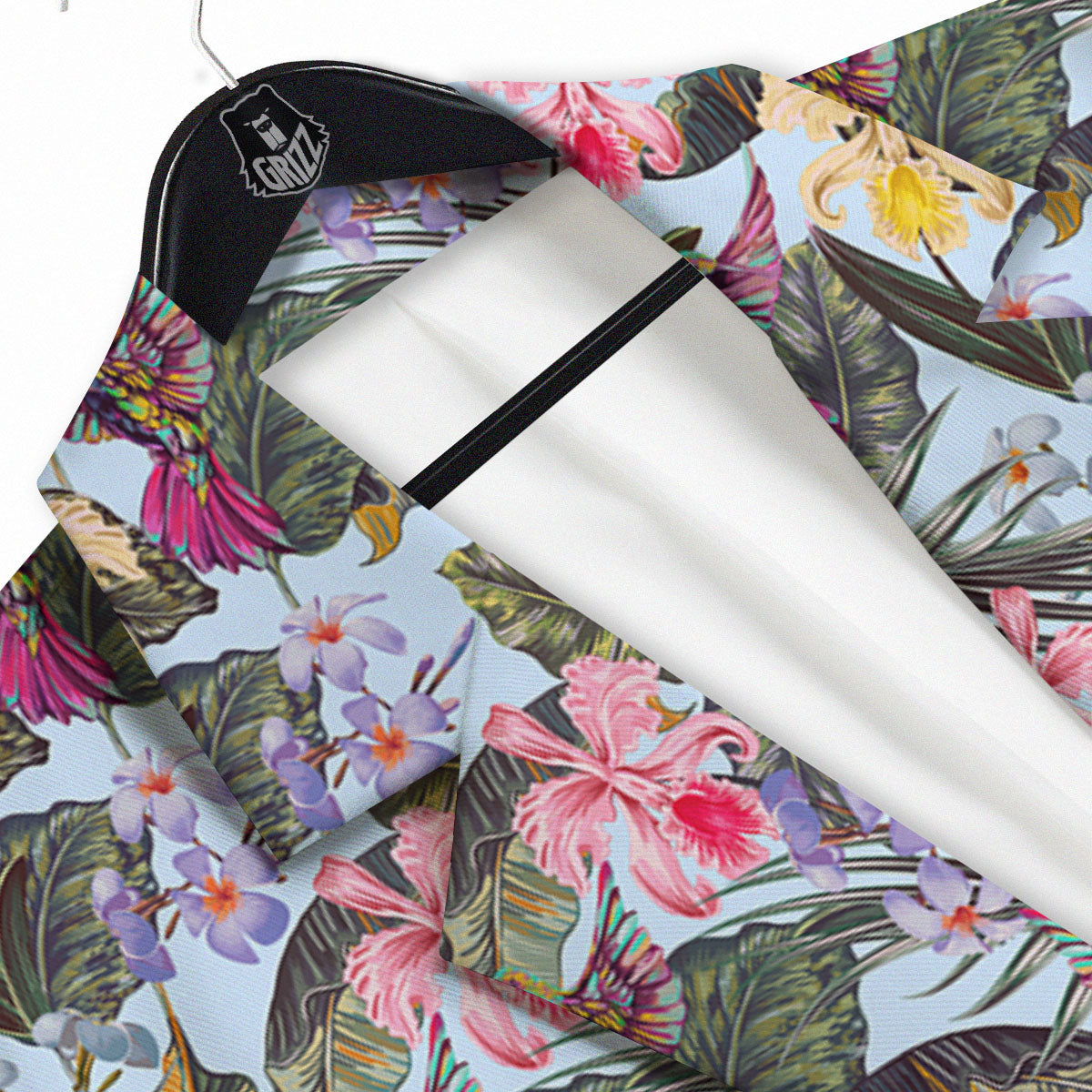 Hummingbird Tropical Print Pattern Men's Sport Coat-grizzshop