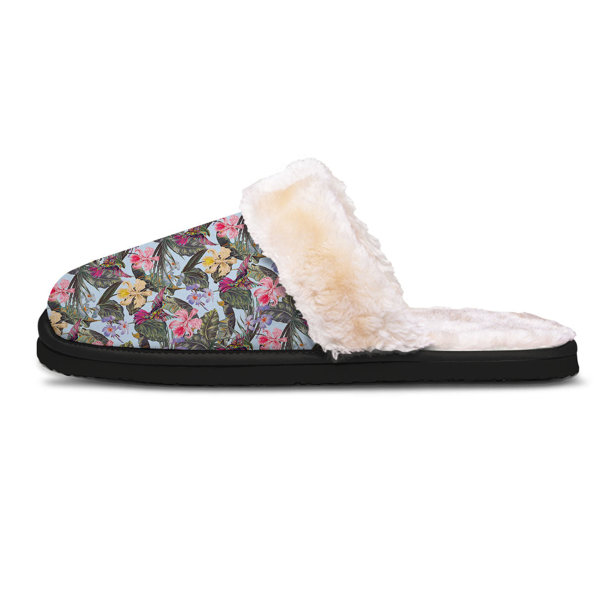 Hummingbird Tropical Print Pattern Slippers-grizzshop