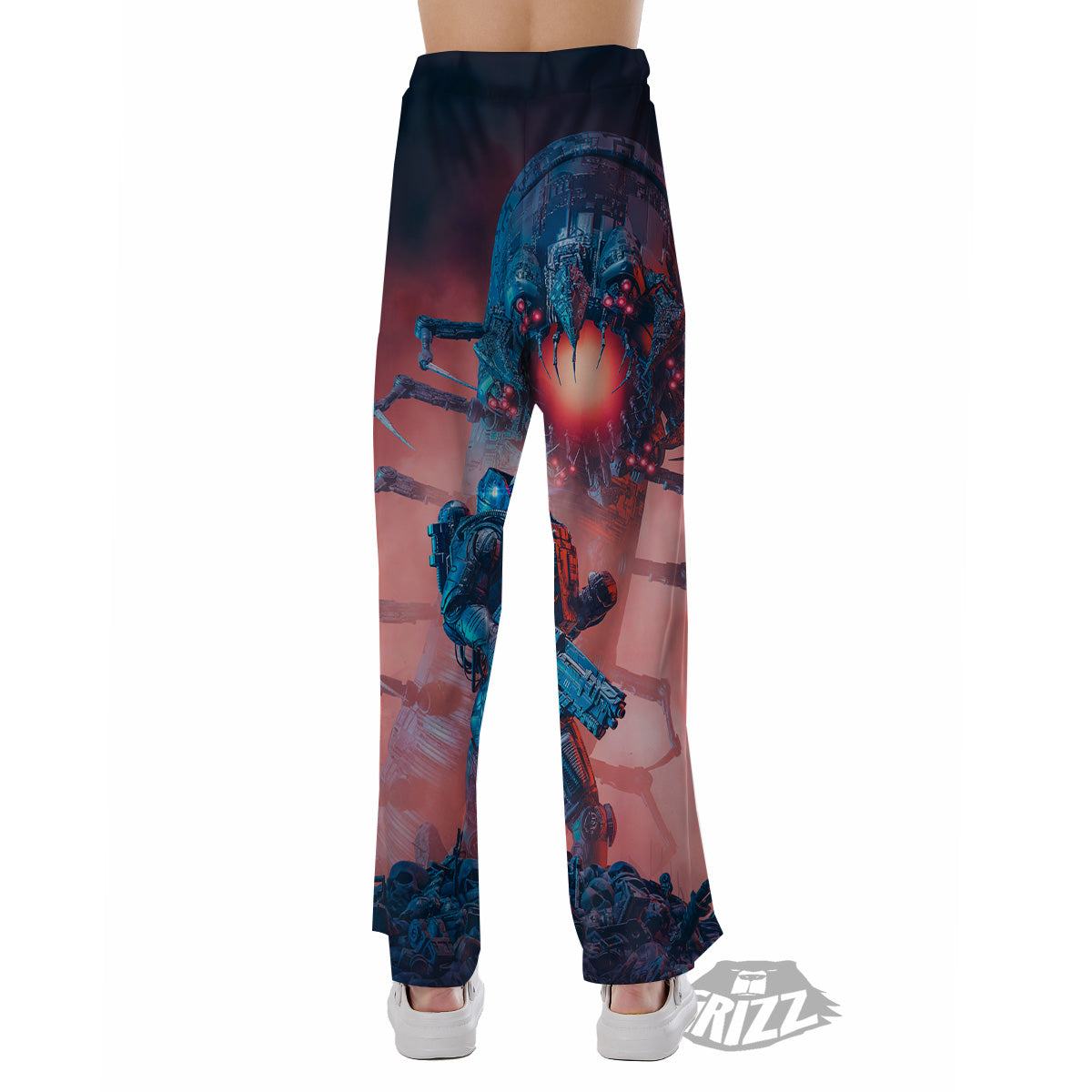 Hunting Alien Worm Print Pajama Pants-grizzshop