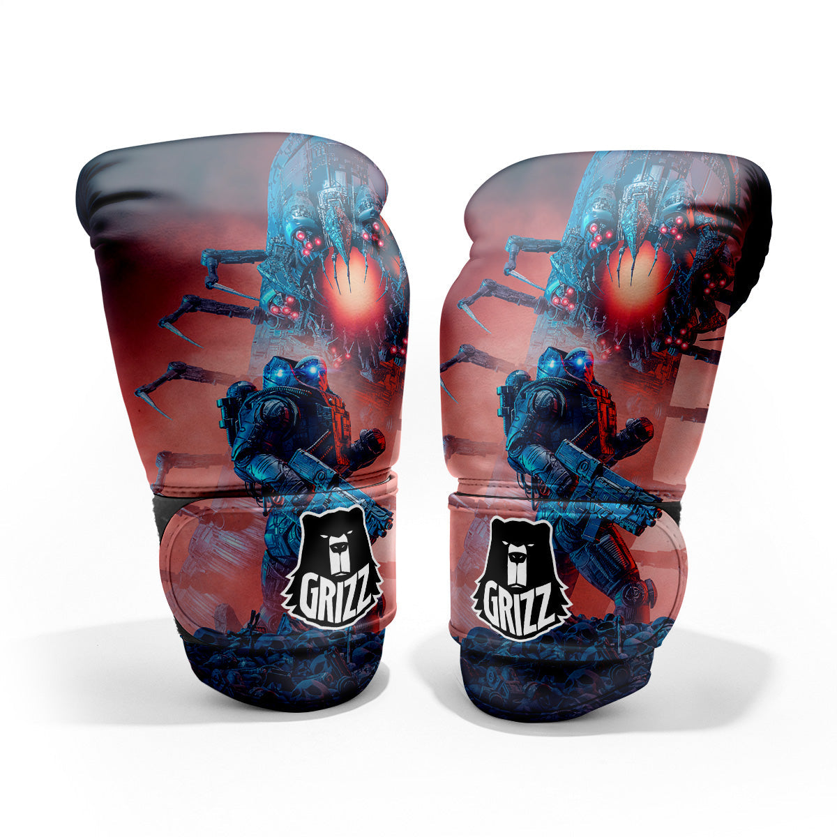 Hunting Alien Worm Print Pro Boxing Glove