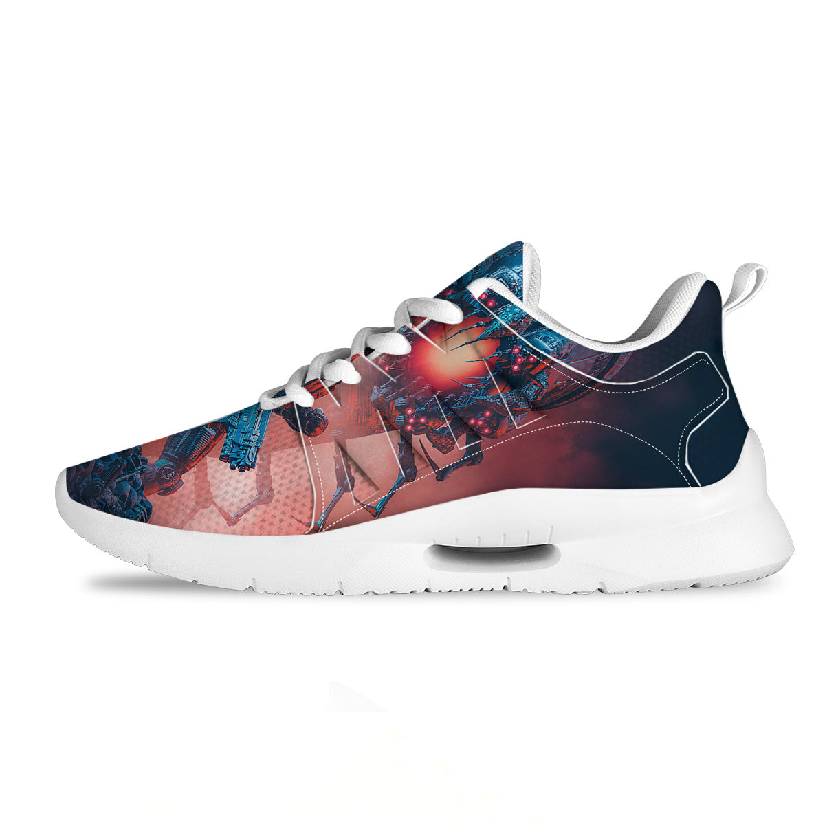Hunting Alien Worm Print Tennis Shoes-grizzshop