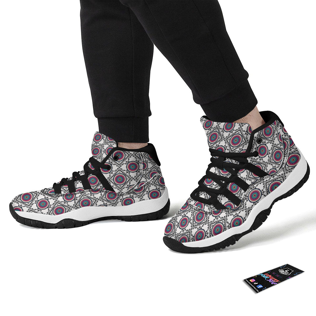 Hunting Camouflage Fall Leaves Print Black Bball Shoes-grizzshop