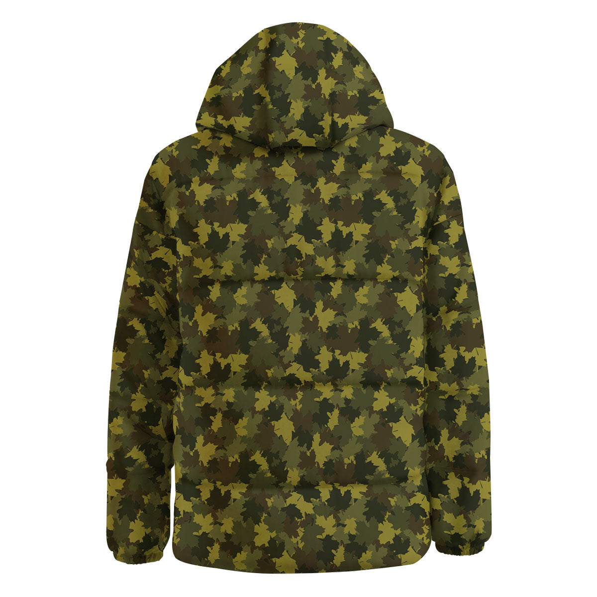 Hunting Camouflage Fall Leaves Print Down Jacket-grizzshop
