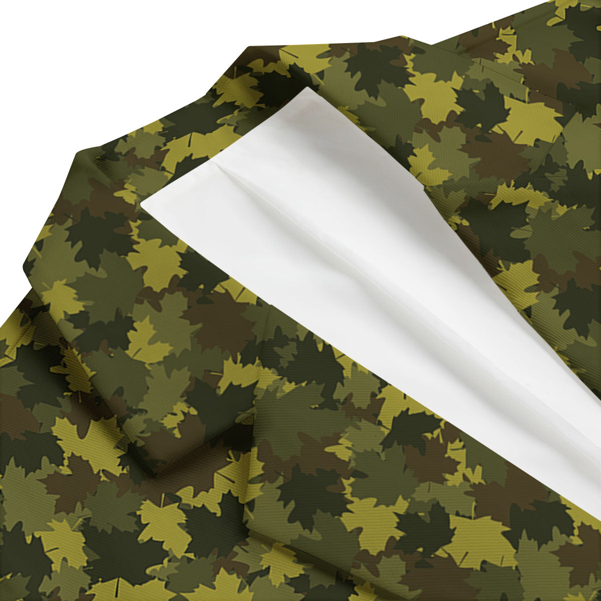 Hunting Camouflage Fall Leaves Print Men's Blazer-grizzshop