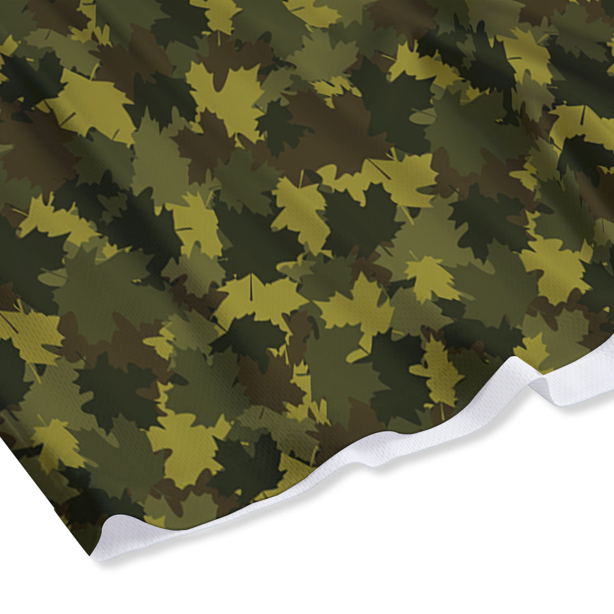 Hunting Camouflage Fall Leaves Print Mesh Shorts