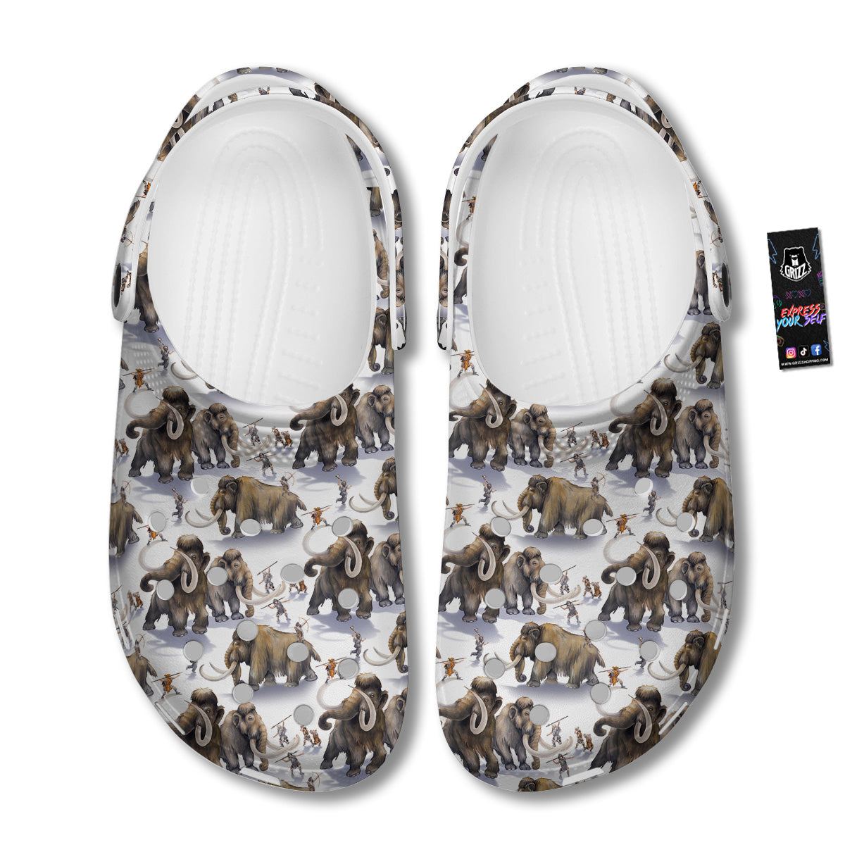 Hunting Mammoth Print Pattern Clog-grizzshop