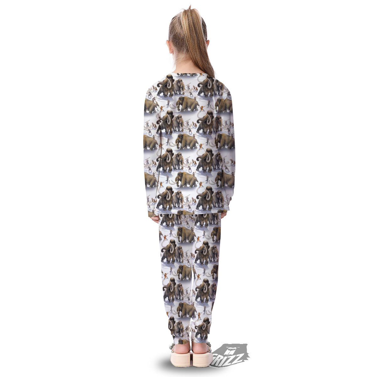 Hunting Mammoth Print Pattern Kid's Pajamas-grizzshop