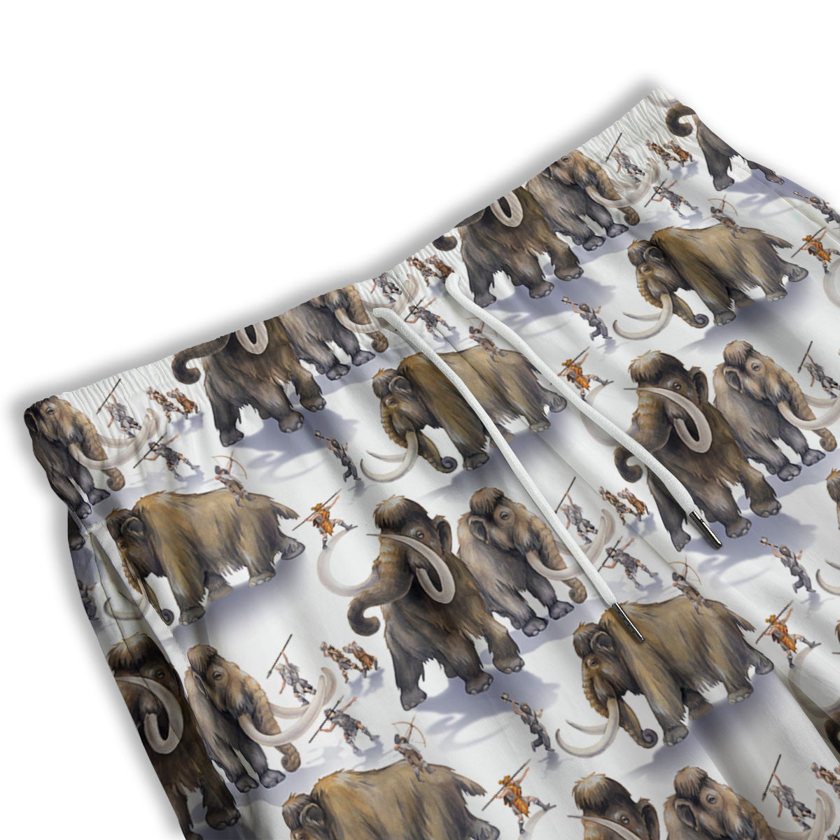 Hunting Mammoth Print Pattern Men's Athletic Shorts