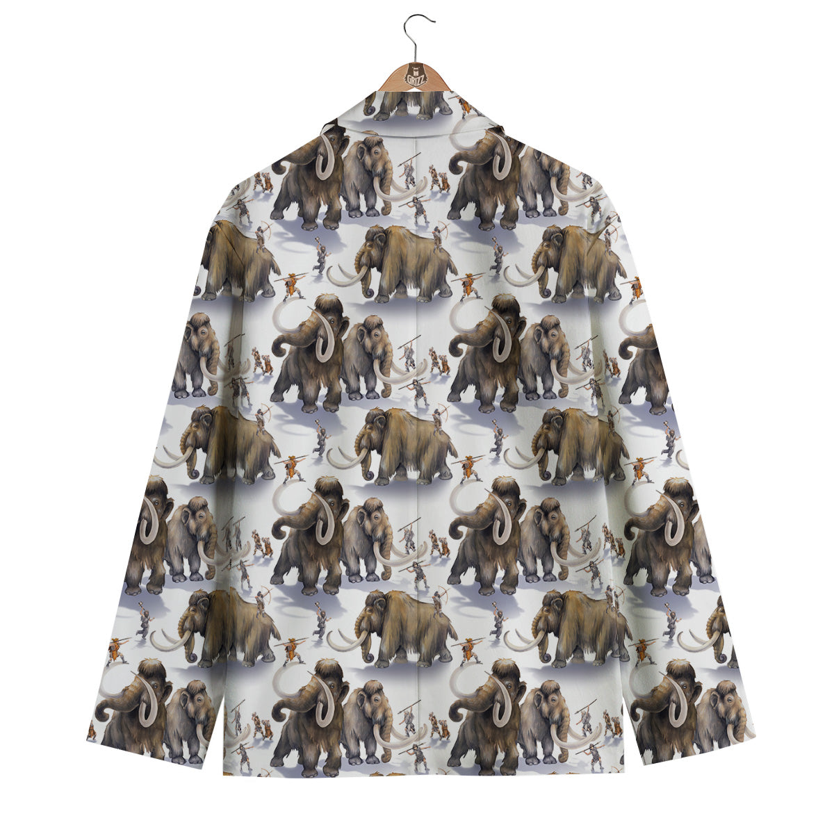 Hunting Mammoth Print Pattern Men's Blazer-grizzshop