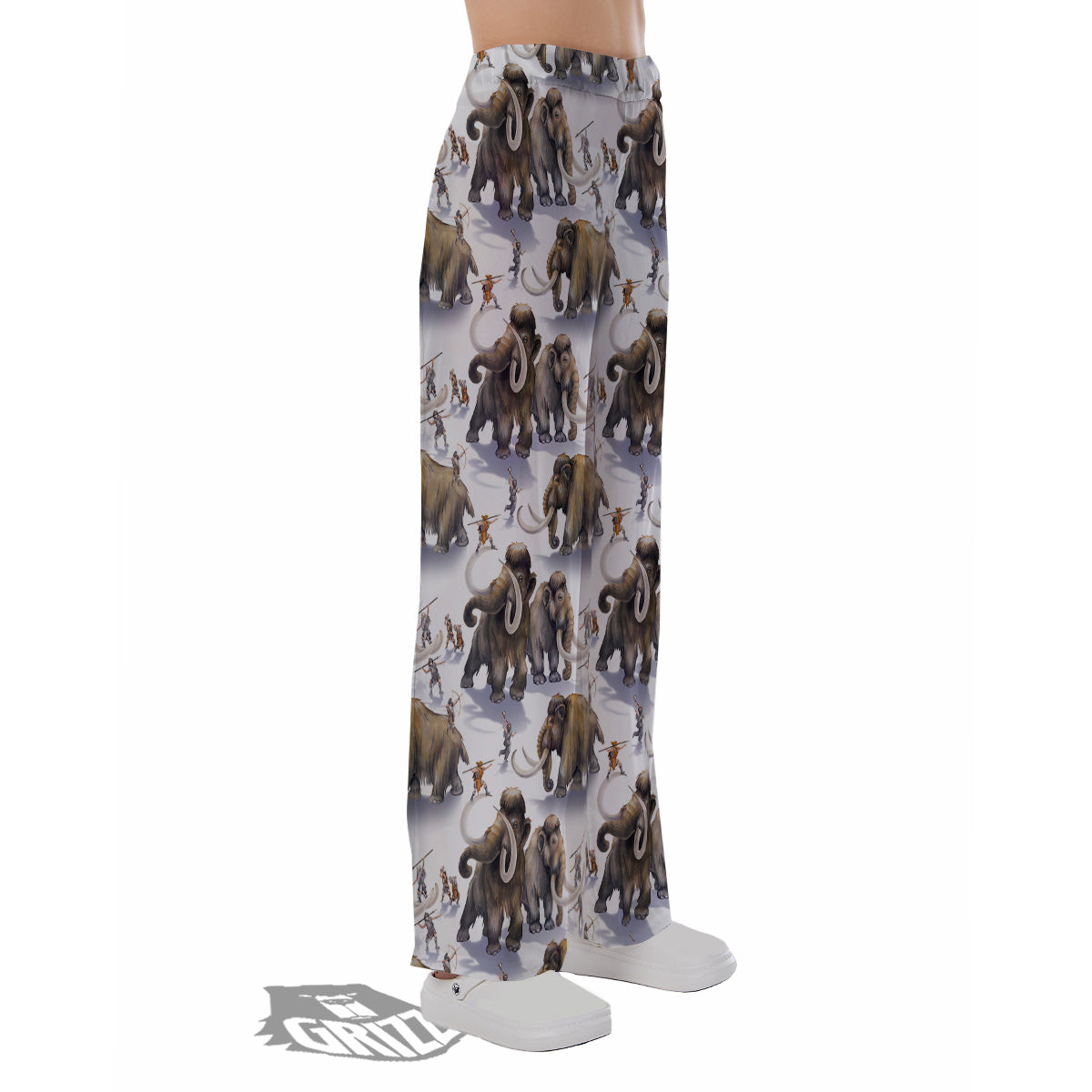 Hunting Mammoth Print Pattern Pajama Pants-grizzshop
