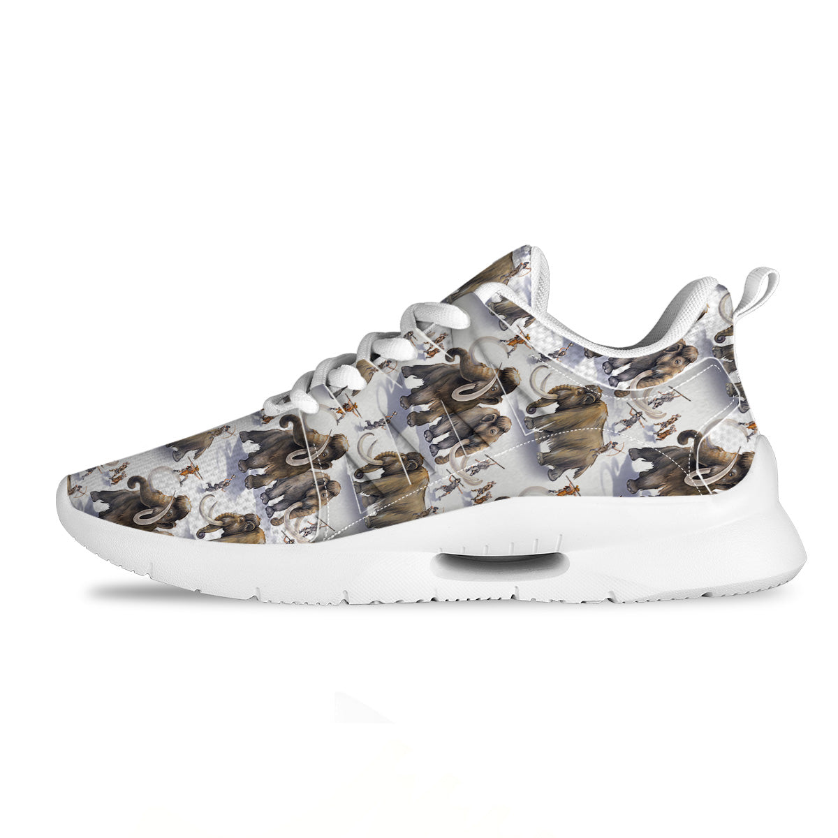 Hunting Mammoth Print Pattern Tennis Shoes-grizzshop