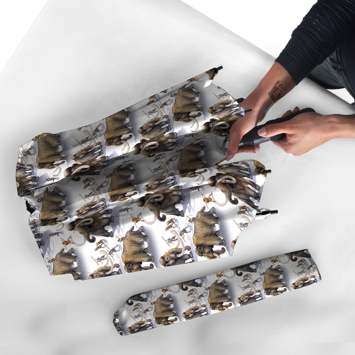 Hunting Mammoth Print Pattern Umbrella-grizzshop