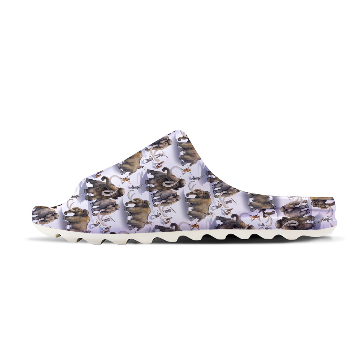 Hunting Mammoth Print Pattern Sandals-grizzshop