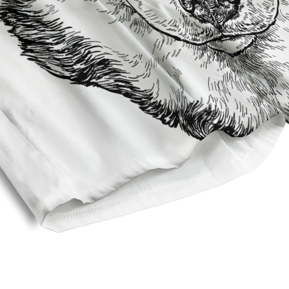 Husky Hippie Siberian Print Men's Athletic Shorts