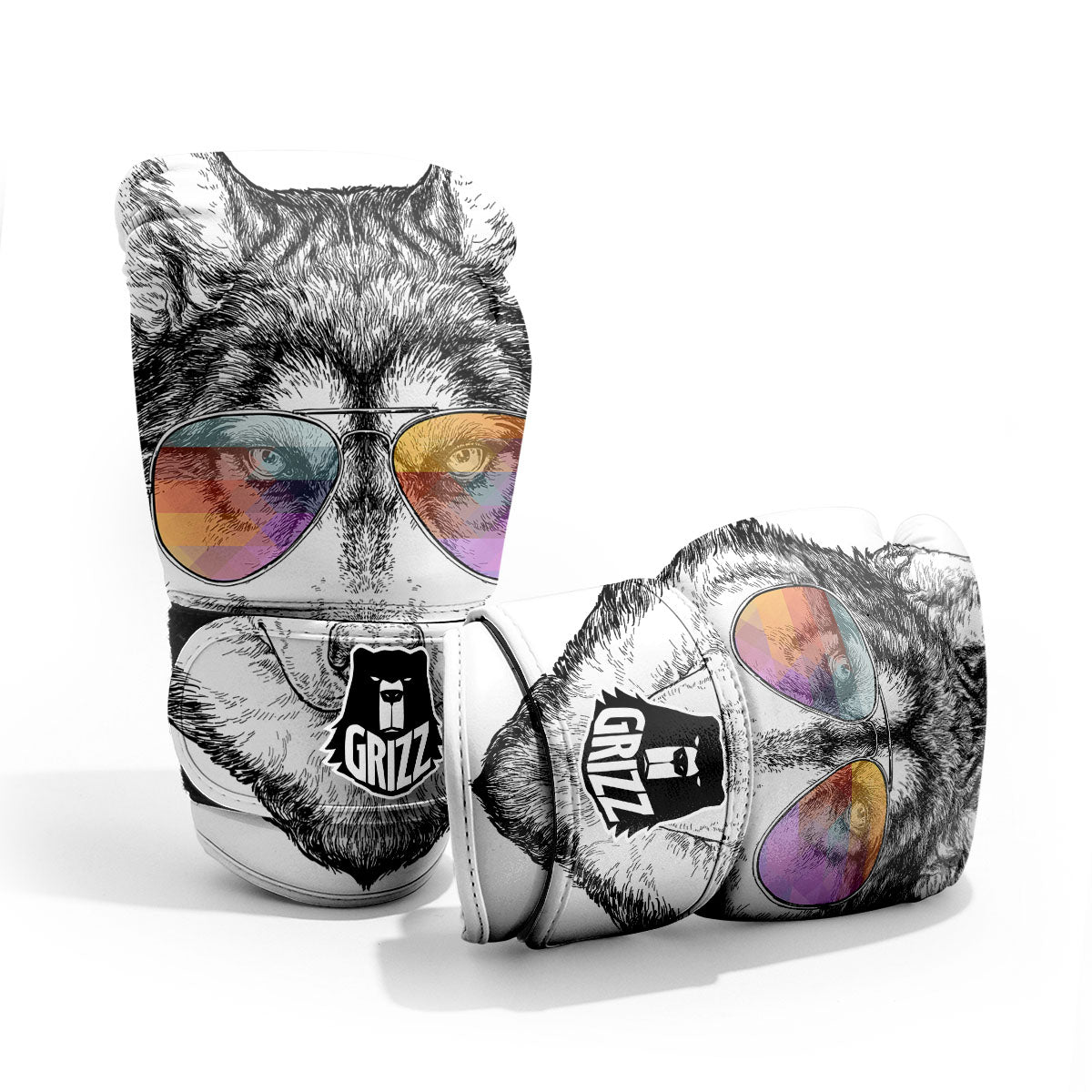 Husky Hippie Siberian Print Pro Boxing Glove