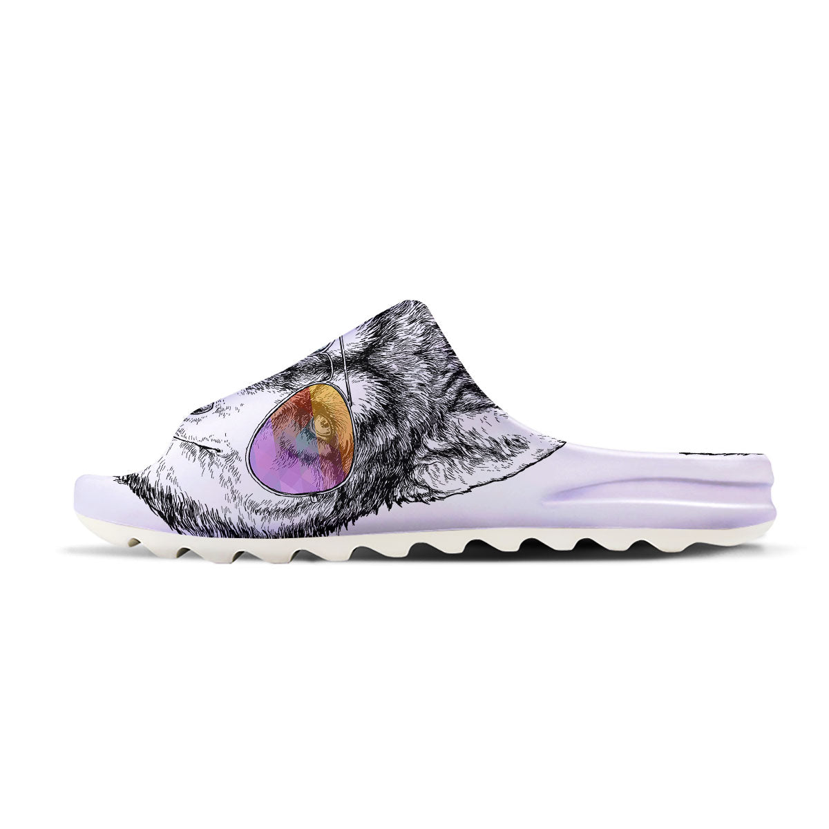 Husky Hippie Siberian Print Sandals-grizzshop