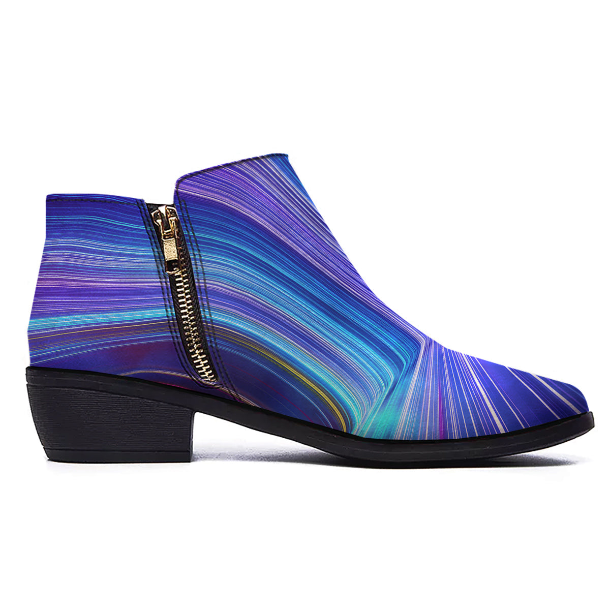 Hyperspace Colorful Print Ankle Boots-grizzshop