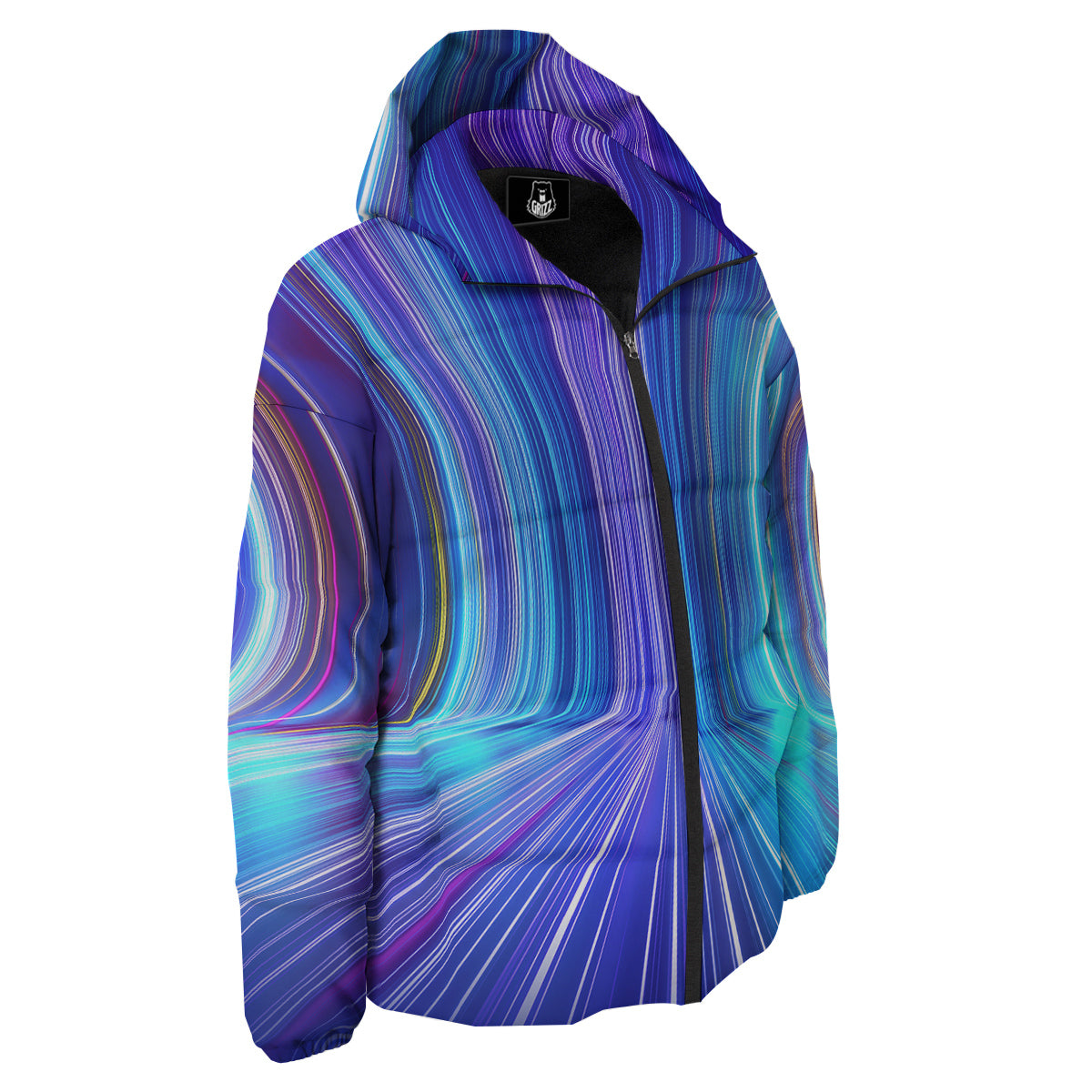 Hyperspace Colorful Print Down Jacket-grizzshop