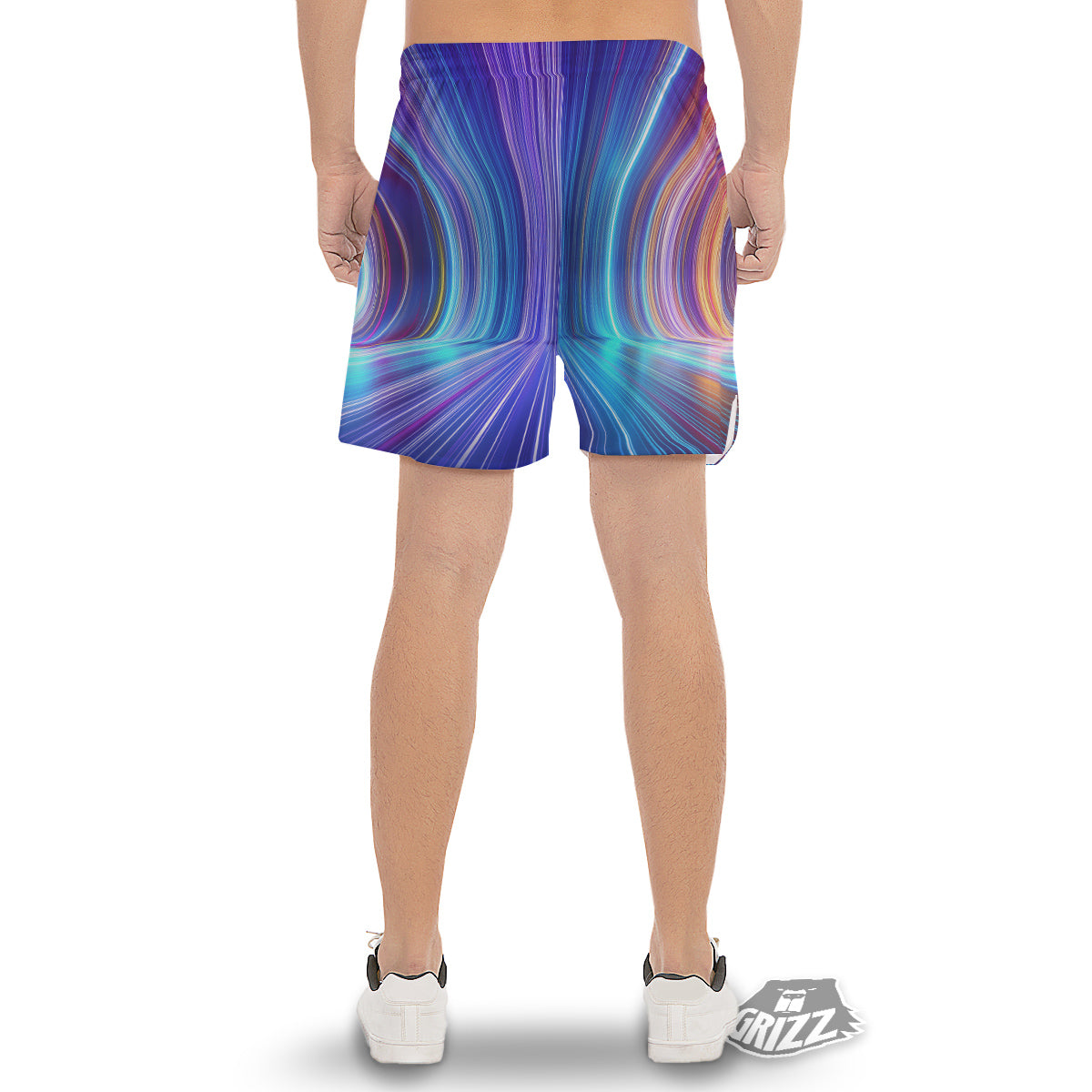Hyperspace Colorful Print Men's Gym Shorts-grizzshop