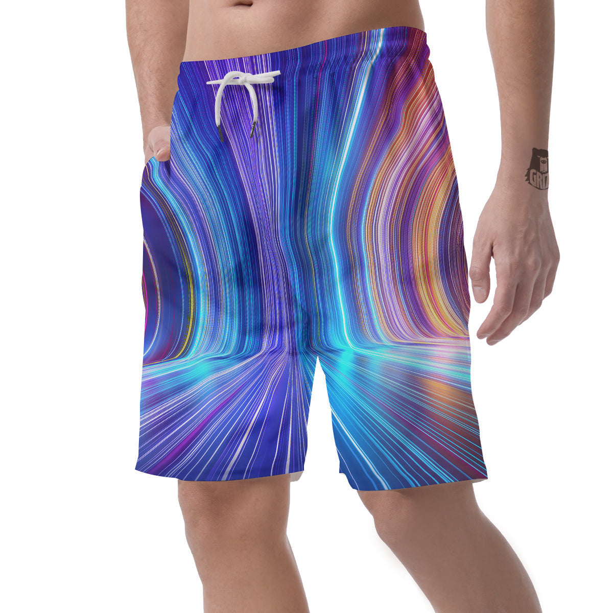 Hyperspace Colorful Print Men's Shorts-grizzshop