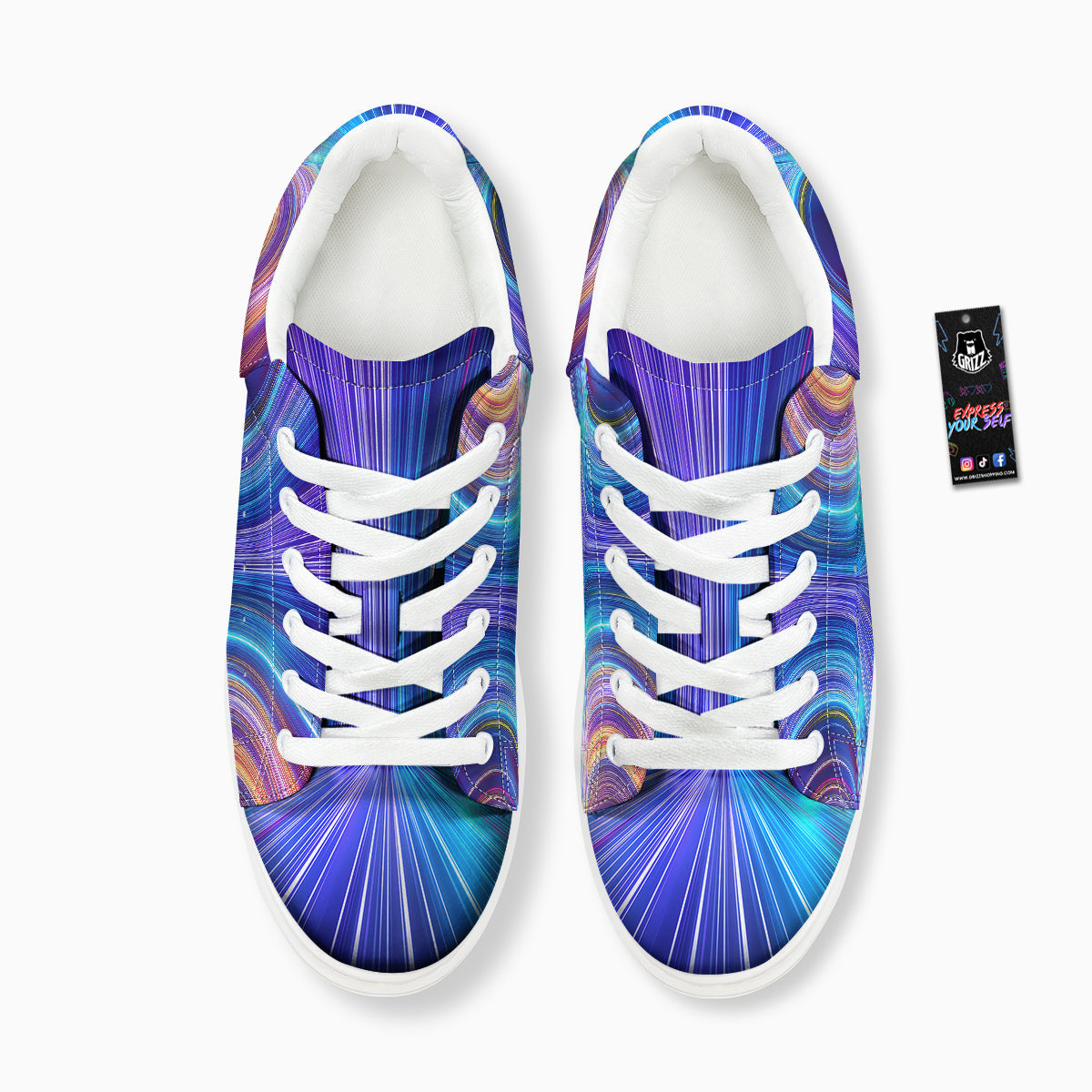 Hyperspace Colorful Print Platform Shoes-grizzshop