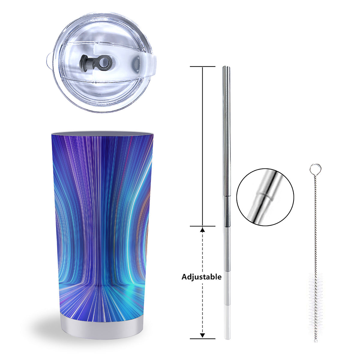 Hyperspace Colorful Print Tumbler-grizzshop