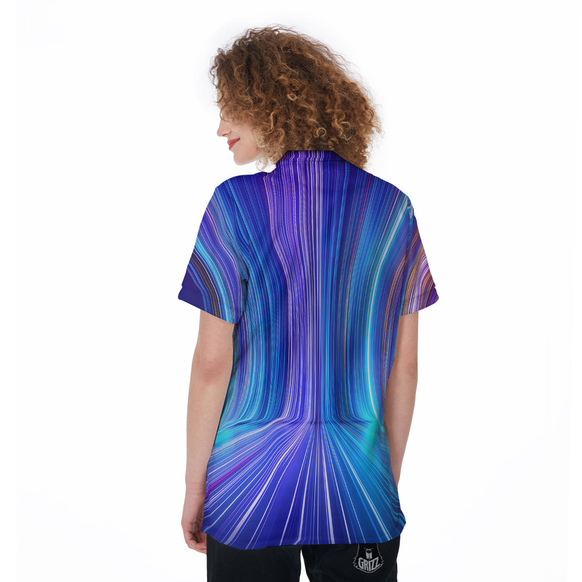 Hyperspace Colorful Print Women's Golf Shirts-grizzshop