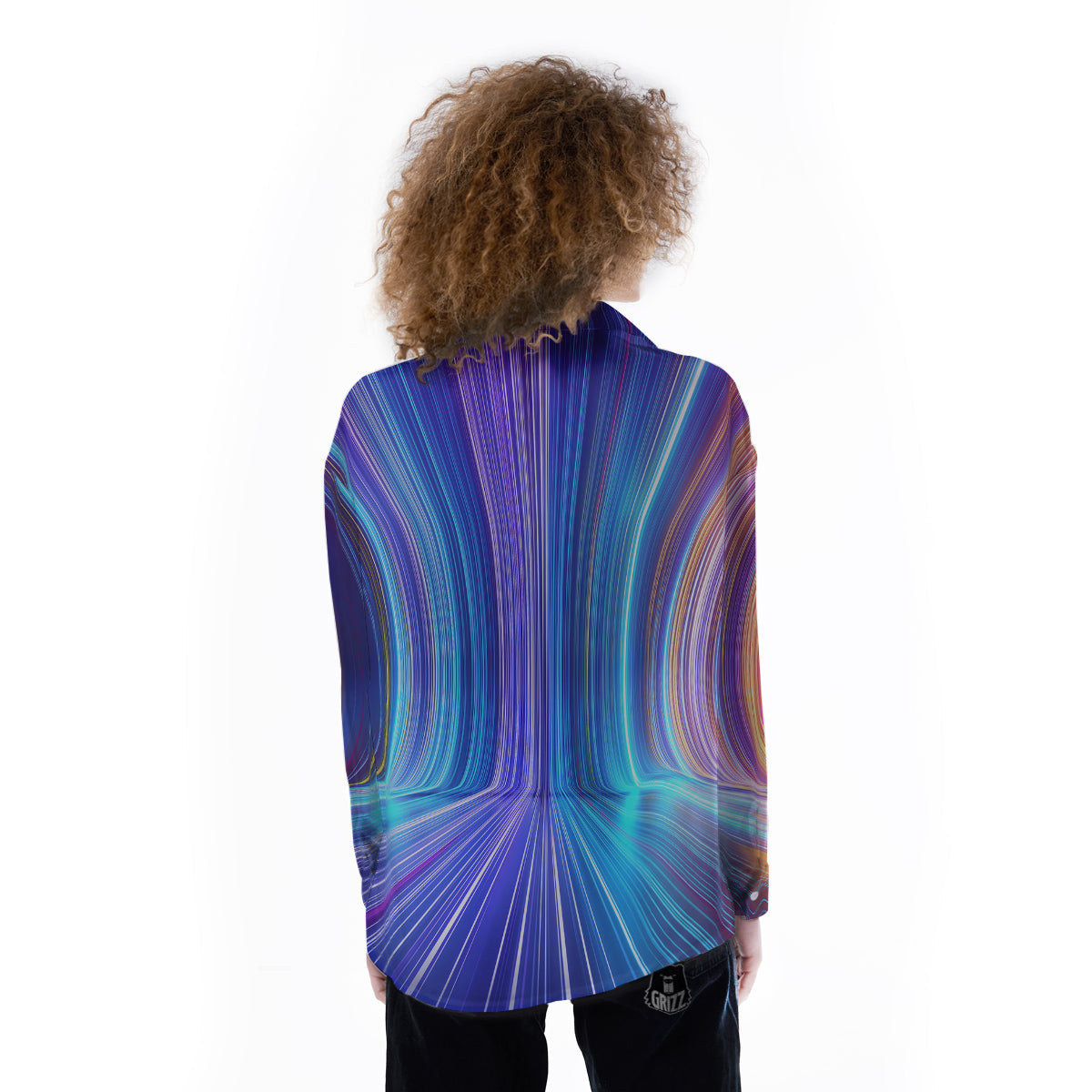 Hyperspace Colorful Print Women's Long Sleeve Shirts-grizzshop