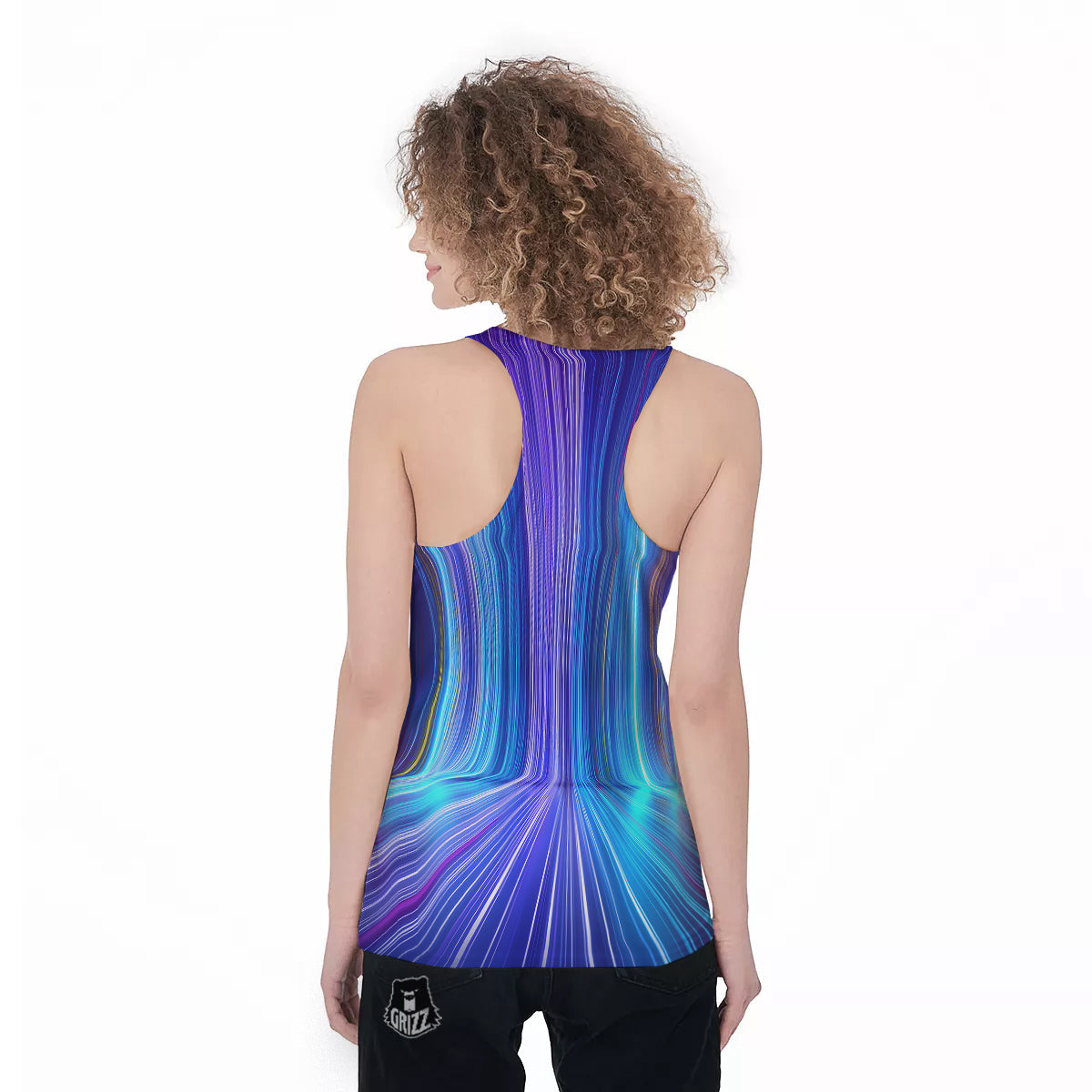 Hyperspace Colorful Print Women's Racerback Tank Top-grizzshop