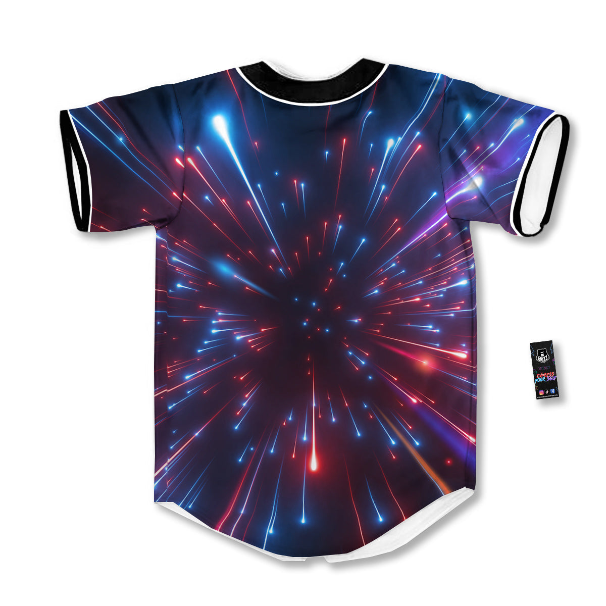 Hyperspace Cosmic Print Baseball Jersey-grizzshop