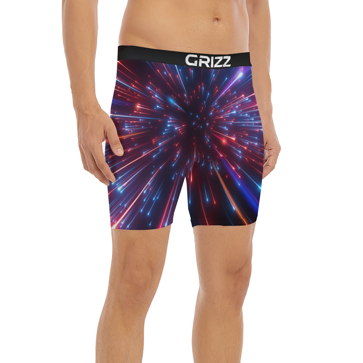 Hyperspace Cosmic Print Boxer Briefs-grizzshop