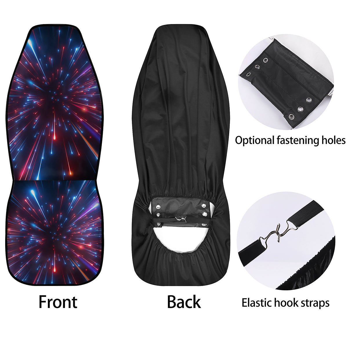 Hyperspace Cosmic Print Car Seat Covers-grizzshop