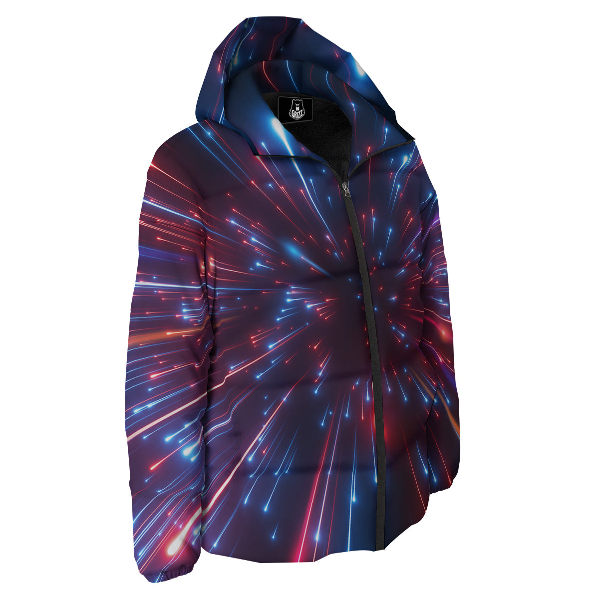 Hyperspace Cosmic Print Down Jacket-grizzshop