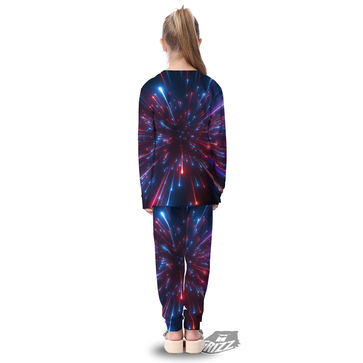 Hyperspace Cosmic Print Kid's Pajamas-grizzshop