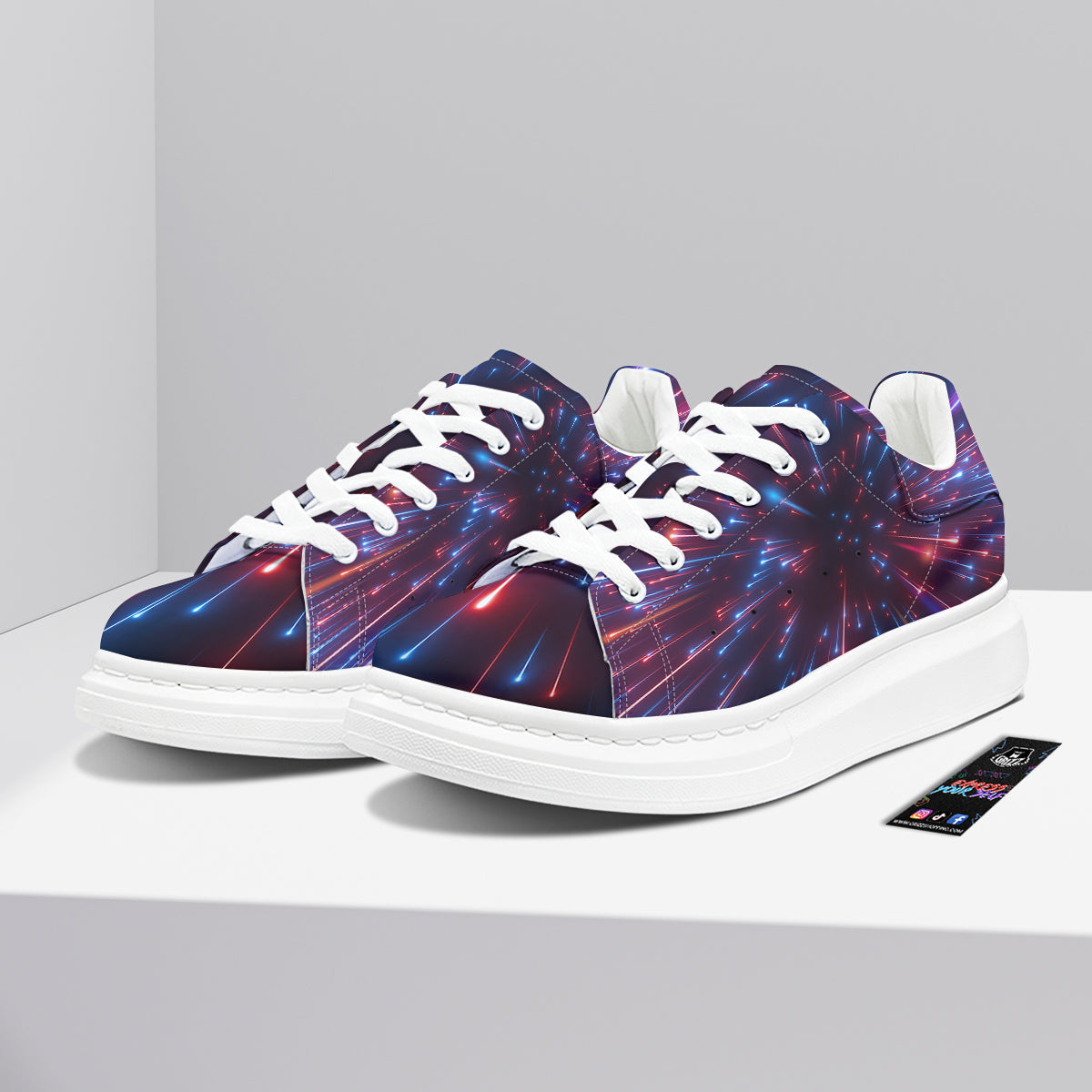 Hyperspace Cosmic Print Platform Shoes-grizzshop
