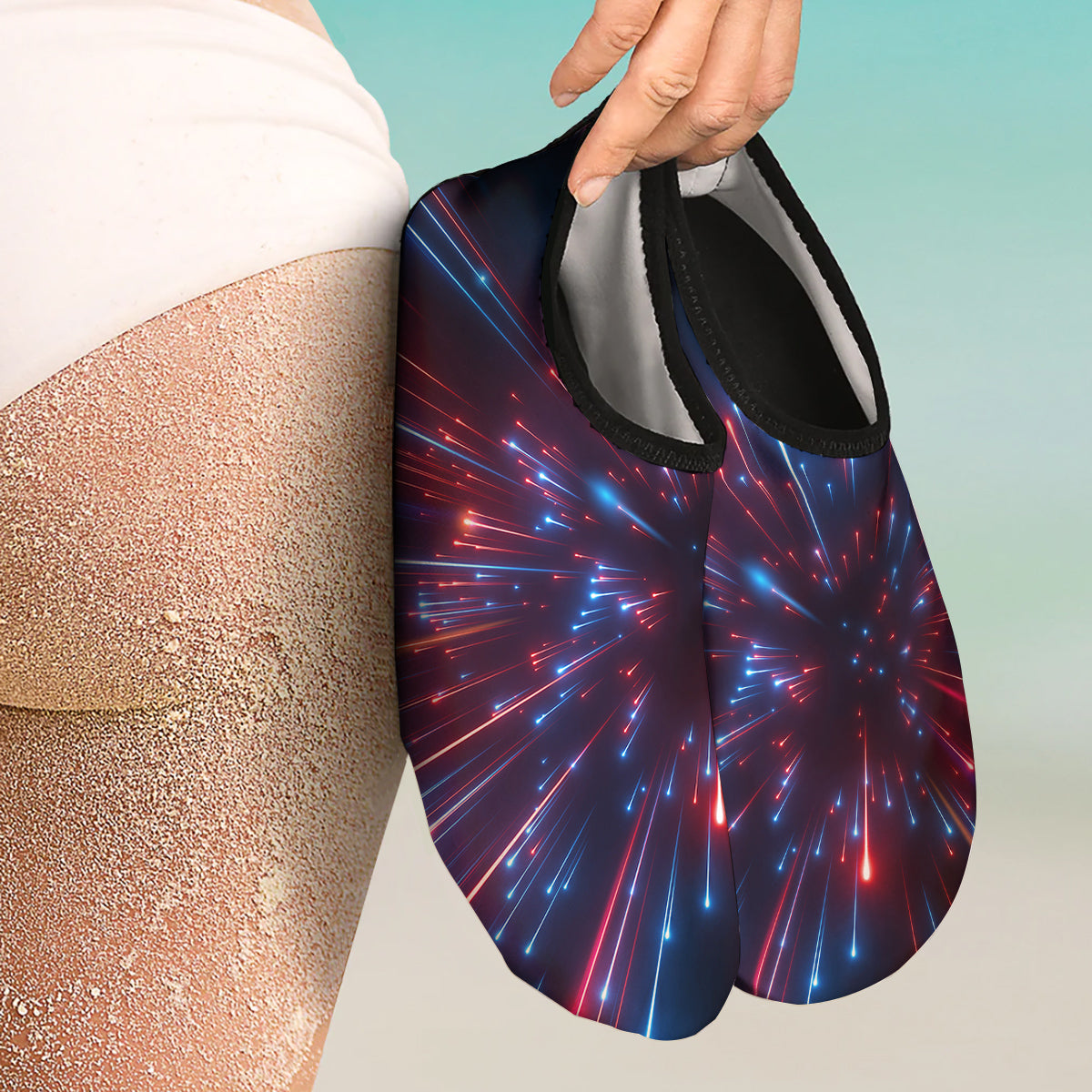Hyperspace Cosmic Print Water Shoes-grizzshop